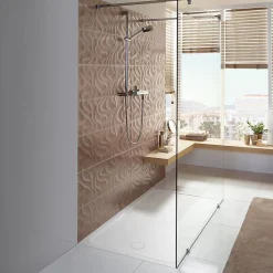 Villeroy & Boch Receveur de douche antidérapant 140 x 80 VILLEROY ET BOCH Lifetime Plus Cerasoft céramique blanc + Bonde chromé brossé