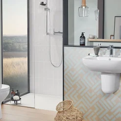 Villeroy & Boch Receveur de douche antidérapant 140 x 80 VILLEROY ET BOCH Lifetime Plus Cerasoft céramique blanc + Bonde chromé brossé
