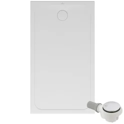 Villeroy & Boch Receveur de douche antidérapant 120 x 90 VILLEROY ET BOCH Lifetime Plus céramique blanc + Bonde chromé