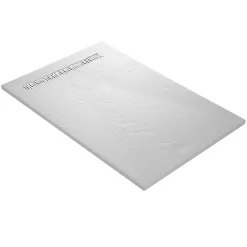 Receveur De Douche|U-tile Receveur de douche blanc 150 x 100 cm haute densité aspect ardoise - grille caniveau