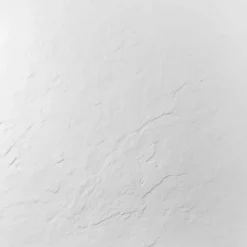 U-tile Receveur de douche blanc 160 x 90 cm haute densité aspect ardoise - grille carrée excentrée