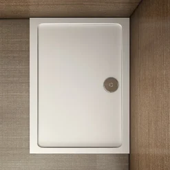 Receveur De Douche|AICA Sanitaire Receveur de douche blanc 90x80x3 cm - Extra plat - Carré - Résine antidérapante