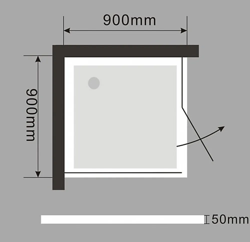 Receveur De Douche|Bernstein Receveur de douche carré - 90x90cm et système d'évacuation