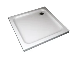 Receveur De Douche|Laneri Receveur de douche carré surbaissé en Abs avec bonde inclus H. 5 cm - 90 x 90