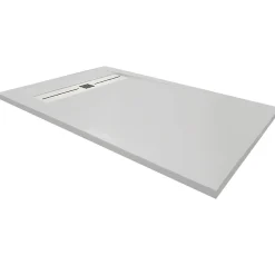 Receveur De Douche|Cosyneo Receveur de douche en résine extra plat à poser 80x160cm - blanc - Arhus