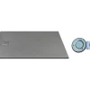 Receveur De Douche|Vente-unique Receveur de douche extra plat à poser ou à encastrer recoupable en résine SMC avec siphon - Gris - 140 x 90 cm - MIRNOSA