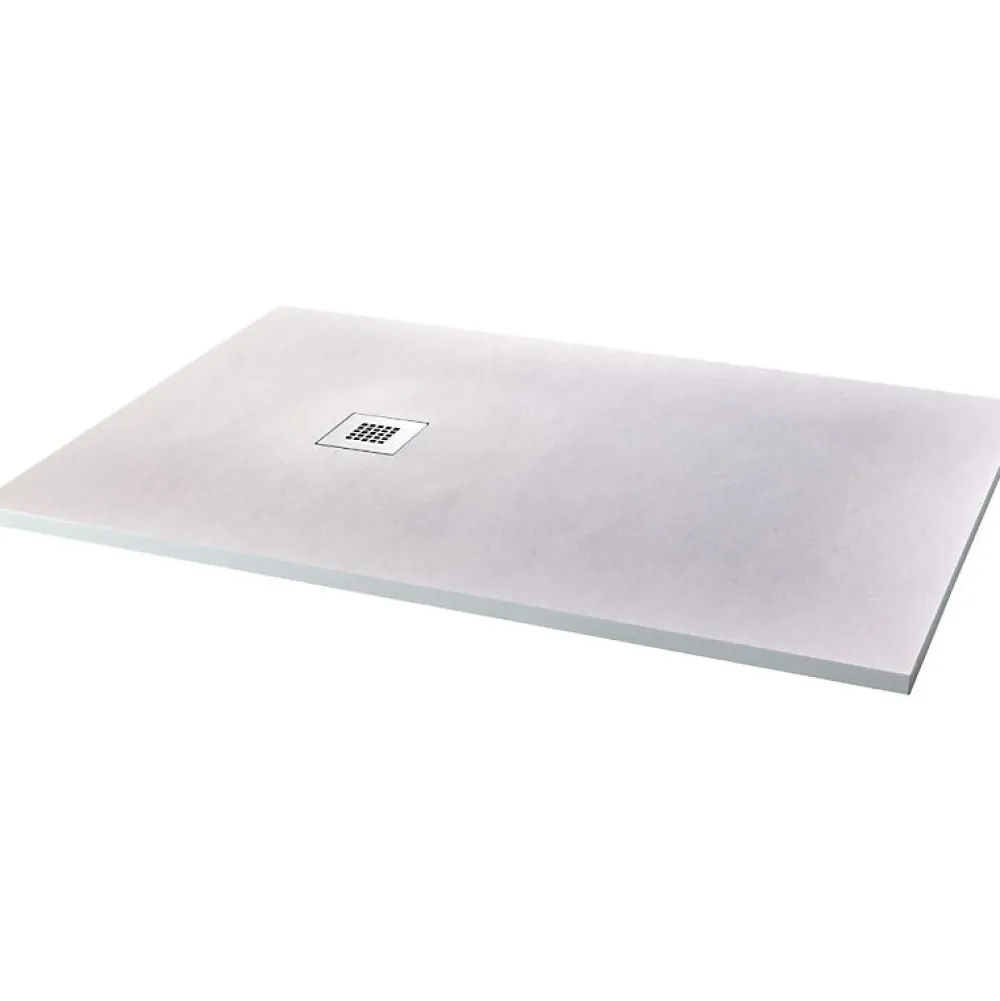 Receveur De Douche|Planète Bain Receveur de douche extra plat à poser 80x120 Design reflet ardoisé Blanc