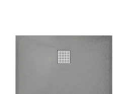 Receveur De Douche|Vente-unique Receveur de douche extra plat à poser ou à encastrer recoupable en résine SMC - Gris - 140 x 90 cm - MIRNOSA