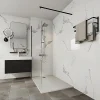 Receveur De Douche|Vente-unique Receveur de douche extra plat à poser ou à encastrer recoupable en résine SMC avec siphon - Blanc - 120 x 90 cm - MIRNOSA