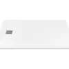 Receveur De Douche|Vente-unique Receveur de douche extra plat à poser ou à encastrer recoupable en résine SMC - Blanc - 140 x 80 cm - MIRNOSA