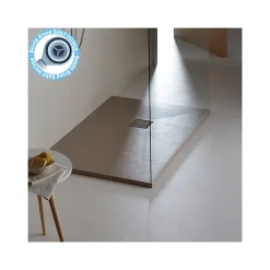 Planète Bain Receveur de douche extra plat à poser 80x140 couleur argile