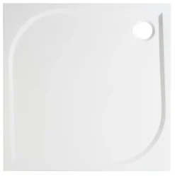 GoodHome Receveur de douche extra-plat l.70 x L.70 cm blanc anti dérapant, Limski