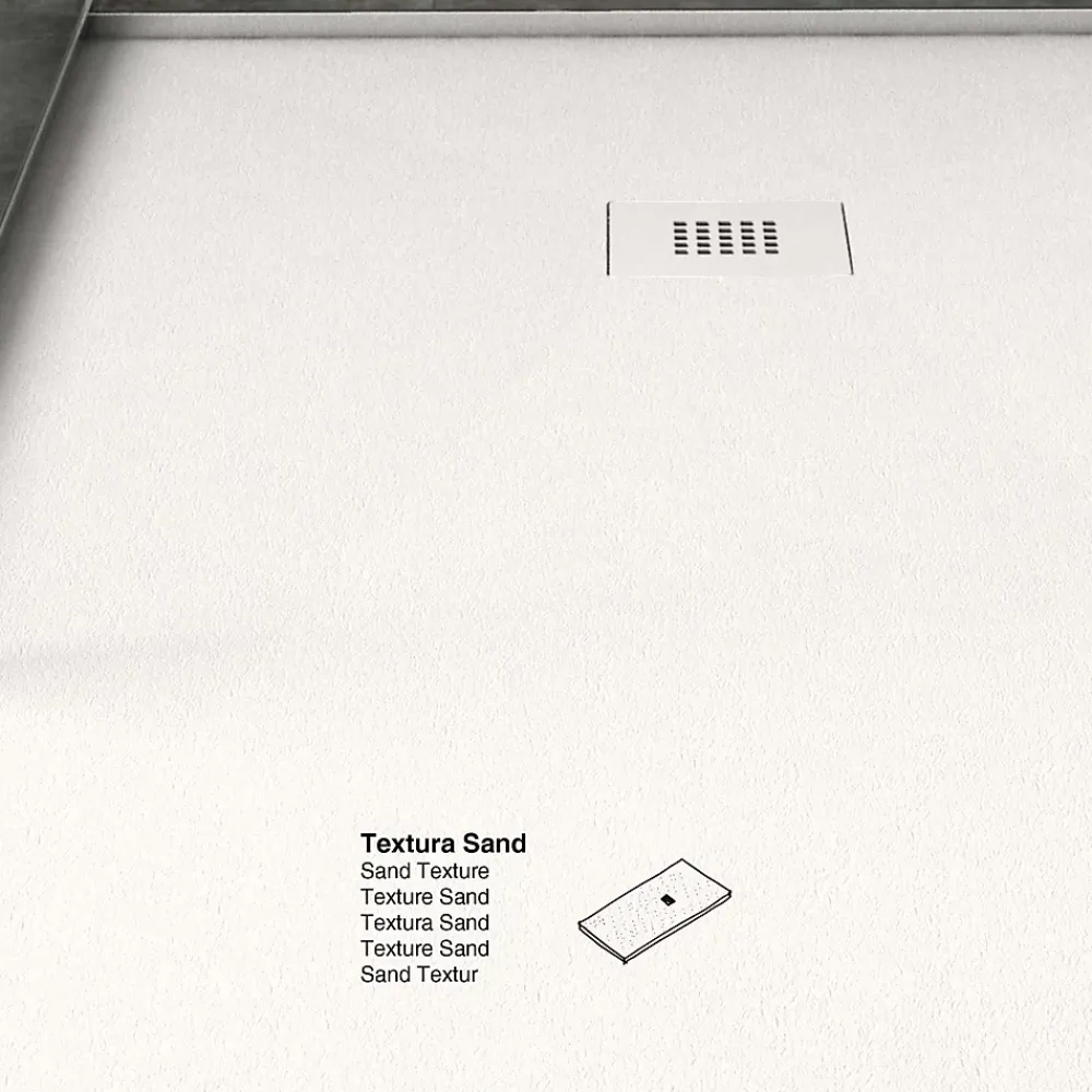 Receveur De Douche|Poalgi Receveur de douche extraplat blanc 70x90 cm Arena -