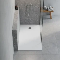 Receveur De Douche|GoodHome Receveur de douche extra-plat l.90 x L.160 cm blanc anti dérapant, Leira