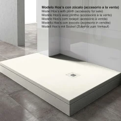 Poalgi Receveur de douche extraplat blanc ivoire 90x160 cm Arena -