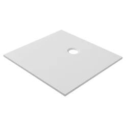 Receveur De Douche|GoodHome Receveur de douche extra-plat l.80 x L.80 cm blanc anti dérapant, Leira