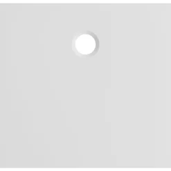 Receveur De Douche|GoodHome Receveur de douche extra-plat l.80 x L.80 cm blanc anti dérapant, Leira