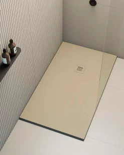Poalgi Receveur de douche extraplat beige 80x170 cm Hos's -