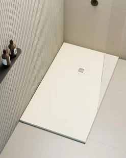 Receveur De Douche|Poalgi Receveur de douche extraplat blanc ivoire 90x100 cm Hos's -