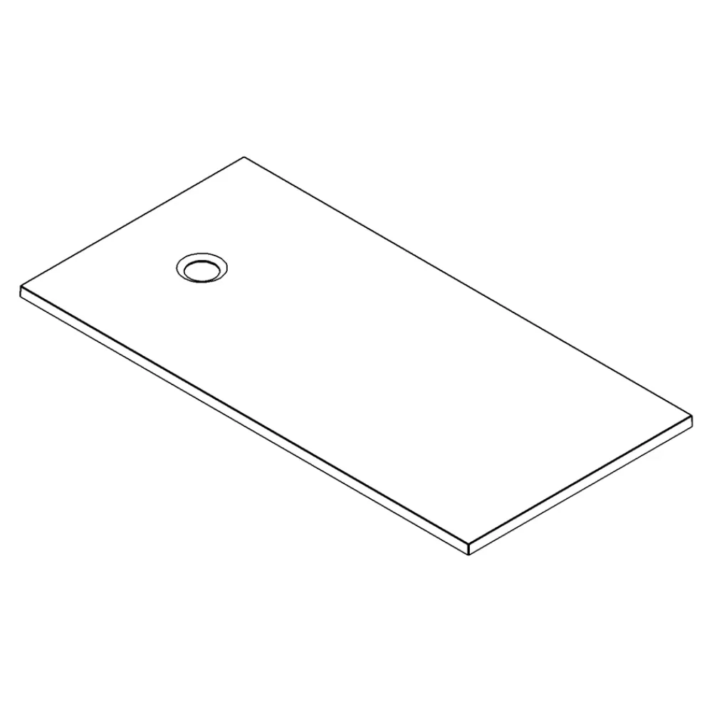 GoodHome Receveur de douche extra-plat l.80 x L.160 cm blanc anti dérapant, Leira