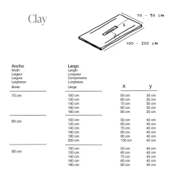 Receveur De Douche|Poalgi Receveur de douche extraplat blanc 80x100 cm Clay -