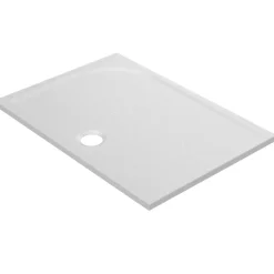 Receveur De Douche|GoodHome Receveur de douche extra-plat l.80 x L.100 cm blanc anti dérapant, Limski