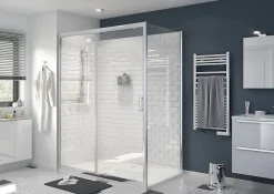 GoodHome Receveur de douche extra-plat l.90 x L.160 cm blanc anti dérapant, Limski