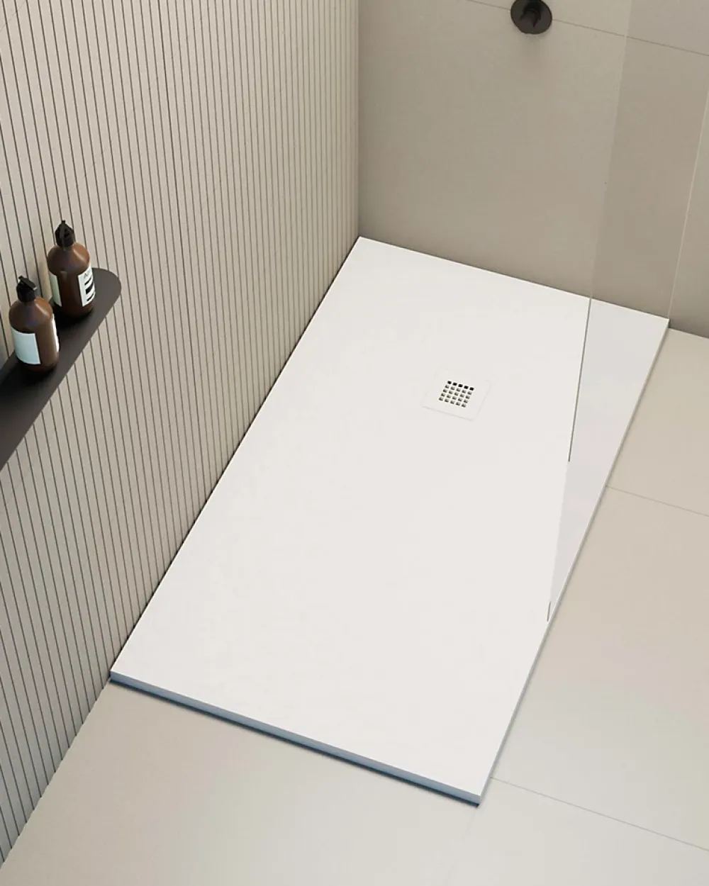 Poalgi Receveur de douche extraplat blanc 80x120 cm Hos's -