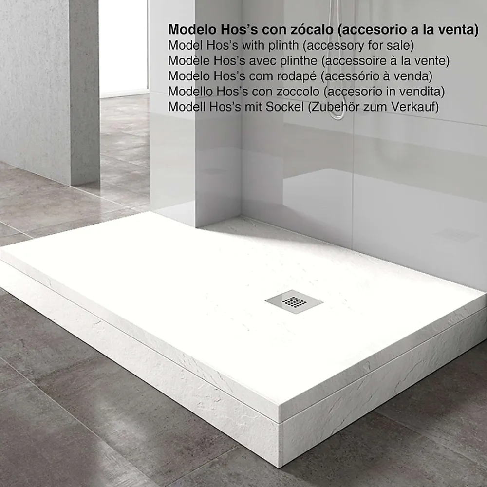 Poalgi Receveur de douche extraplat blanc 80x120 cm Hos's -