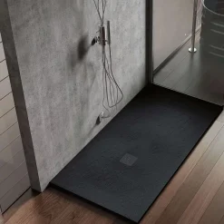 Poalgi Receveur de douche extraplat noir 90x100 cm Hos's -