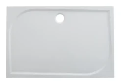 GoodHome Receveur de douche extra-plat l.90 x L.140 cm blanc anti dérapant, Limski