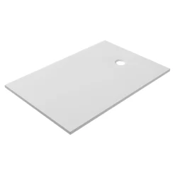 GoodHome Receveur de douche extra-plat l.90 x L.140 cm blanc anti dérapant, Leira