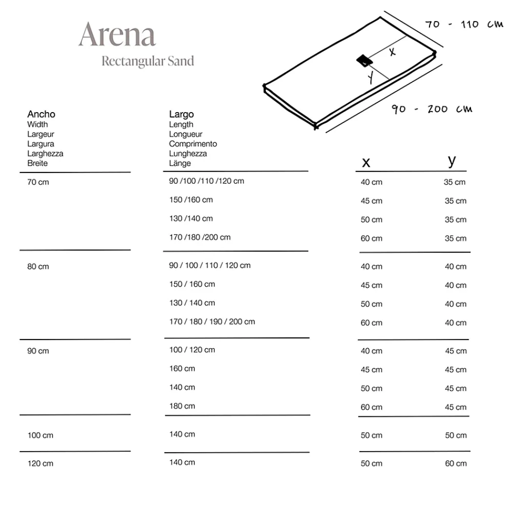 Receveur De Douche|Poalgi Receveur de douche extraplat blanc 70x140 cm Arena -