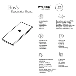 Poalgi Receveur de douche extraplat blanc 70x140 cm Hos's -