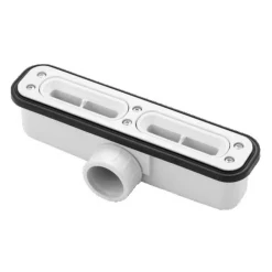 Lavaberg Receveur de Douche Extraplat 140x90cm Blanc - Résine Minérale - Antidérapant - Effet Ardoise - Bonde Incluse -