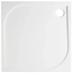GoodHome Receveur de douche extra-plat l.90 x L.90 cm blanc anti dérapant, Limski