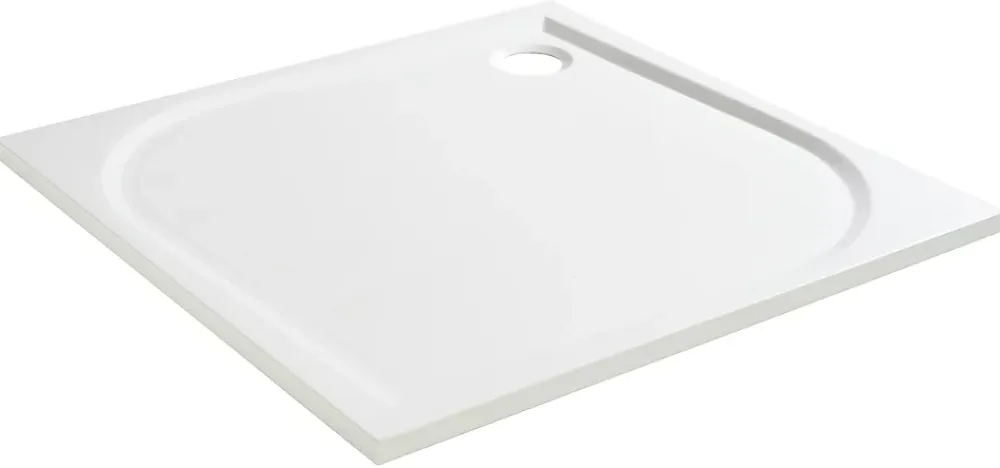 GoodHome Receveur de douche extra-plat l.90 x L.90 cm blanc anti dérapant, Limski