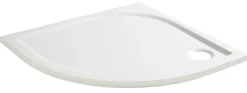 Receveur De Douche|GoodHome Receveur de douche extra-plat quart de cercle l.90 x L.90 cm blanc anti dérapant, Limski