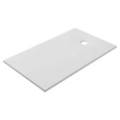 Receveur De Douche|GoodHome Receveur de douche extra-plat l.80 x L.140 cm blanc anti dérapant, Leira