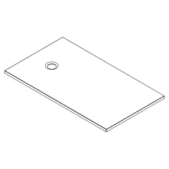 Receveur De Douche|GoodHome Receveur de douche extra-plat l.80 x L.140 cm blanc anti dérapant, Leira