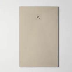 Sanizéo Receveur de Douche Extraplat 80x180cm Beige - Résine Minérale - Antidérapant - Effet Pierre Naturelle - RÉSIGRÈS.