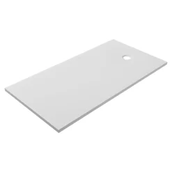 GoodHome Receveur de douche extra-plat l.80 x L.100 cm blanc anti dérapant, Leira