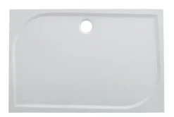 GoodHome Receveur de douche extra-plat l.80 x L.120 cm blanc anti dérapant, Limski