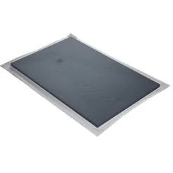 Receveur De Douche|U-tile Receveur de douche gris 140 x 90 cm haute densité aspect ardoise - grille carrée excentrée