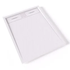 Saniverre Receveur de douche HIEMAL 70 x 90 cm résine Blanc aspect ardoise + bonde incluse -
