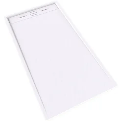 Receveur De Douche|Saniverre Receveur de douche HIEMAL 80 x 150 cm résine Blanc aspect ardoise + bonde incluse -