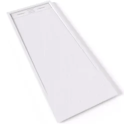 Receveur De Douche|Saniverre Receveur de douche HIEMAL 70 x 180 cm résine Blanc aspect ardoise + bonde incluse -