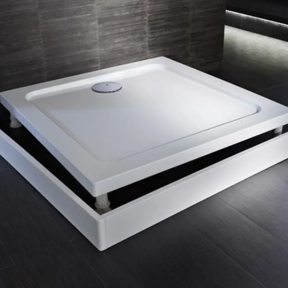 Receveur De Douche|Jacob Delafon Receveur de douche Flight carré extra plat Douche italienne 90 x 90, blanc