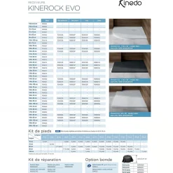 Receveur De Douche|Kinedo Receveur de douche Kinerock Evo 180x100 sable, texture minérale avec grille assortie et bonde extra-plate