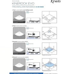 Receveur De Douche|Kinedo Receveur de douche Kinerock Evo 180x100 sable, texture minérale avec grille assortie et bonde extra-plate